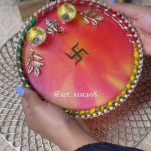 Handcrafted Resin Pooja Thali – Perfect for Festive Rituals