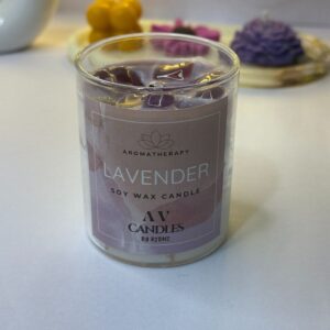 Custom Lavender Latte Resin Candle – Personalized by Art Vista