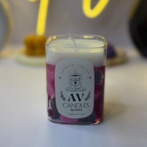 Custom Heart-Shaped Resin Candle – Personalized by Art Vista